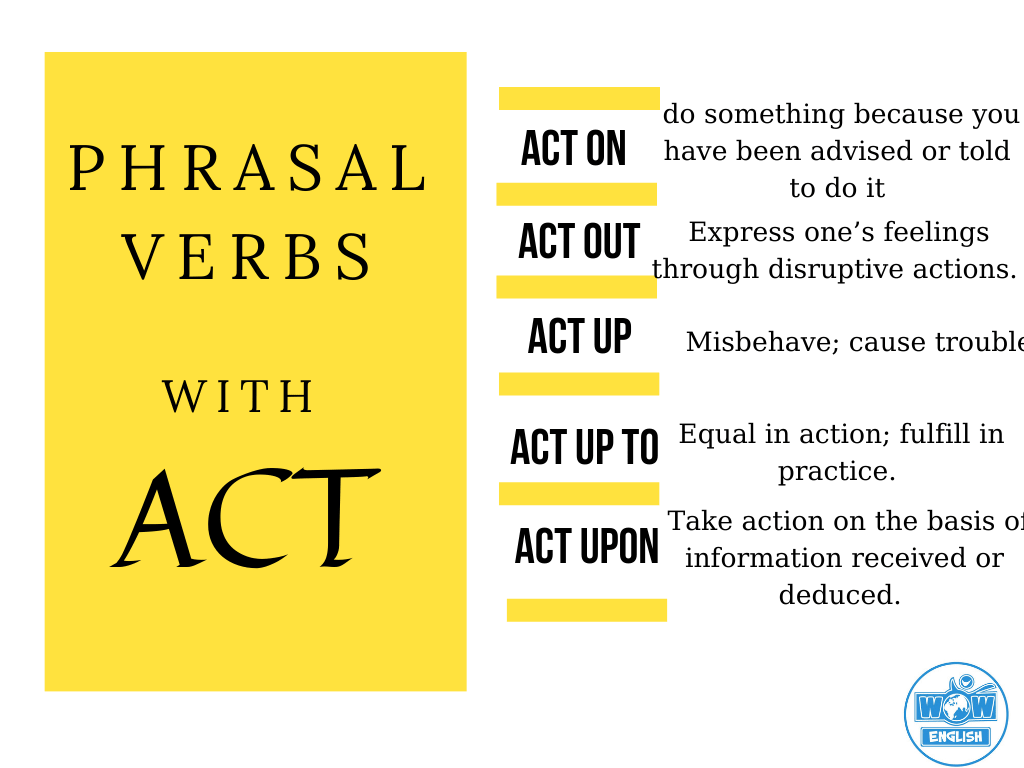 Phrasal verbs with ACT