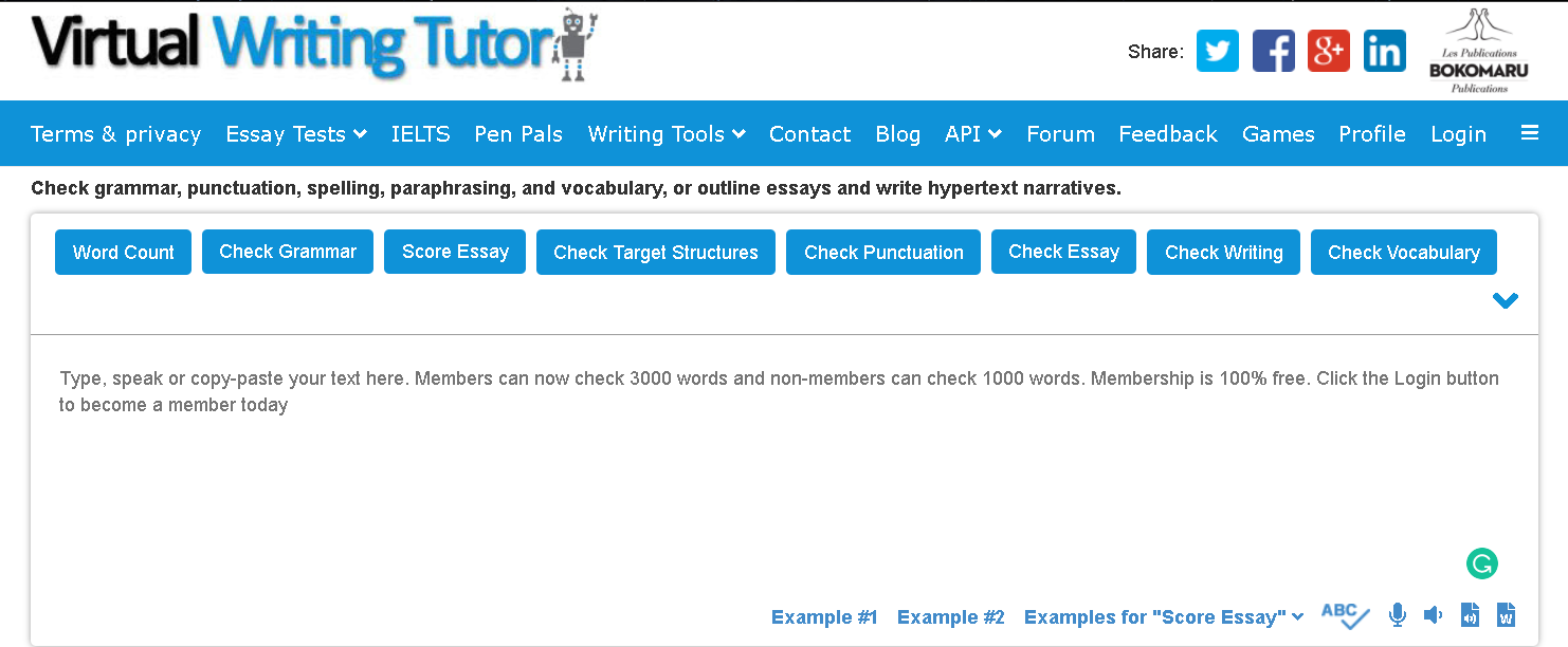 6 Website check ngữ pháp Tiếng Anh Virtual Writing Tutor